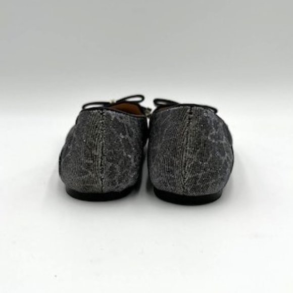 Vince Camuto Rowley Metallic Flats Women’s Size 7 Leopard Print Point Toe Bow - Picture 5 of 8